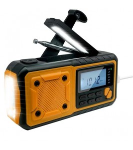 376 Outdoor Solar Power Hand Crank AM / FM Radio Flashlight 4000mAh Power Bank (EU Version)