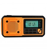 376 Outdoor Solar Power Hand Crank AM / FM Radio Flashlight 4000mAh Power Bank (EU Version)
