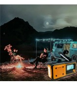 376 Outdoor Solar Power Hand Crank AM / FM Radio Flashlight 4000mAh Power Bank (EU Version)