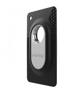 Silicone Card Case for Samsung Galaxy SmartTag 2 Bluetooth Tracker Protective Cover Sleeve - Black