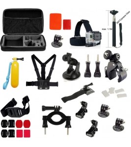 39 in 1 Gopro Accessories Kit with Chest Belt, Headstrap and Monopod for GoPro Hero 4/3+/3/2/1 SJCAM SJ5000+/5000WIFI/5000/4000+/4000WIFI/4000/3000/2000/1000 Xiaomi Yi