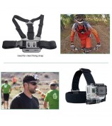 39 in 1 Gopro Accessories Kit with Chest Belt, Headstrap and Monopod for GoPro Hero 4/3+/3/2/1 SJCAM SJ5000+/5000WIFI/5000/4000+/4000WIFI/4000/3000/2000/1000 Xiaomi Yi