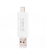 3 in 1 Type C + USB + Micro USB TF/Micro SD & SD Card Reader - White