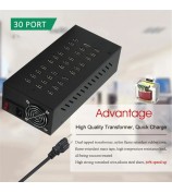 110 / 220V Multi-port USB Hub Quick Charger 30 Ports Charging Station for iPhone iPad - EU Plug