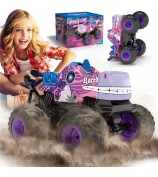 KY-S208A 1 / 20 Remote Control Car Cartoon Kids Stunt Car Toy with Light and Music - Purple