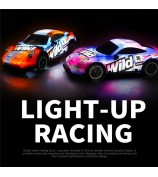 UJ99-P381 1 / 18 2WD RC Racing Car Toy Cool Light Effect Remote Control Car - Pink