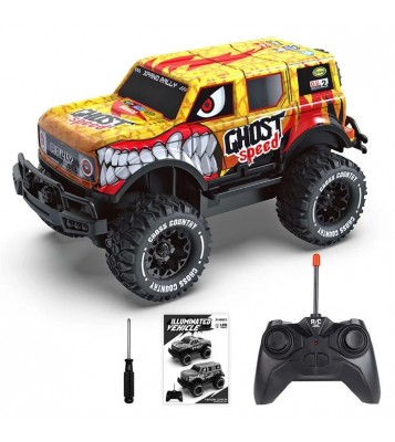 UJ99-Y203 1 / 20 2WD RC Car Children Toy Cool Light Effect Remote Control Car - Yellow