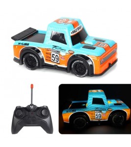 Q243 1 / 24 2WD RC Racing Car Children Remote Control Toy Car with Cool Light - Blue