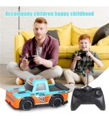 Q243 1 / 24 2WD RC Racing Car Children Remote Control Toy Car with Cool Light - Blue