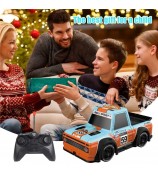 Q243 1 / 24 2WD RC Racing Car Children Remote Control Toy Car with Cool Light - Blue