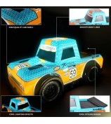 Q243 1 / 24 2WD RC Racing Car Children Remote Control Toy Car with Cool Light - Blue