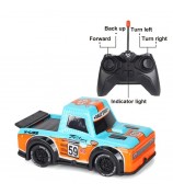 Q243 1 / 24 2WD RC Racing Car Children Remote Control Toy Car with Cool Light - Blue