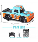 Q243 1 / 24 2WD RC Racing Car Children Remote Control Toy Car with Cool Light - Blue