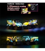 1 / 35 RC Truck Children Toy Cool Light Effect Remote Control Vehicle - UJ99-ZK01 Yellow