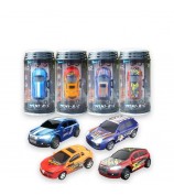 QT666 Mini 1:64 Drink Can Design RC Car with Remote Controller Road Blocks Drift Racing Car Toy Children Boys Gift - Red