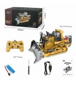 1031 2.4GHz RC Crawler Type Bulldozer Engineering Vehicle Model Remote Control Car with Sound Light Kids Boys Toy