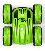 G03081R 2.4G Electric Double-sided RC Racing Car Four-wheel Drive Amphibious Stunt Car Toy for Kids - Green