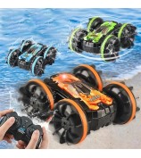 YL-74 2.4GHz RC Car Stunt Tumbling Rotation Amphibious Off-road Remote Control Car Children Boys Toy Gift - Green