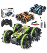 YL-74 2.4GHz RC Car Stunt Tumbling Rotation Amphibious Off-road Remote Control Car Children Boys Toy Gift - Green