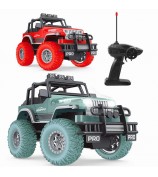 6085 1 / 18 Scale 20km / h RC Car 4-Channel Climbing Off-Road Vehicle Remote Control Racing Car Toy with Light for Kids - Green