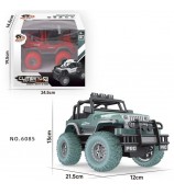 6085 1 / 18 Scale 20km / h RC Car 4-Channel Climbing Off-Road Vehicle Remote Control Racing Car Toy with Light for Kids - Green