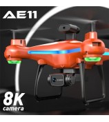 AE11 Dual Camera HD RC Drone Aerial Photography Quadcopter Remote Control Aircraft with Light, Headless Mode - Orange