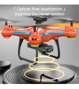 AE11 Dual Camera HD RC Drone Aerial Photography Quadcopter Remote Control Aircraft with Light, Headless Mode - Orange