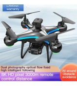 AE11 Dual Camera HD RC Drone Aerial Photography Quadcopter Remote Control Aircraft with Light, Headless Mode - Orange