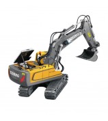 BC1043 11-Channel 2.4G RC Excavator 1 / 20 Scale Remote Control Excavator Metal Construction Vehicle Tractor Toys for Boys and Girls - Yellow / Grey