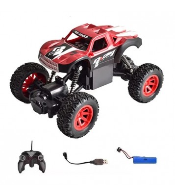 Children 2.4Ghz Alloy Climbing Car Electric 4WD Remote Control Off-Road Stunt Car Toys for Birthday, Christmas Gift - Red