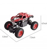 Children 2.4Ghz Alloy Climbing Car Electric 4WD Remote Control Off-Road Stunt Car Toys for Birthday, Christmas Gift - Red