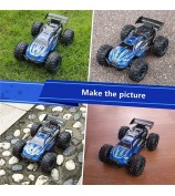 KYAMRC KY-1820A 1:18 2.4G Remote Control Off-road Car Rubber Tire Shock Absorbing RC Car Children Toy Gift - Blue