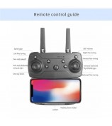 XKJ E88pro E525PRO Folding Drone 4K HD Dual Cameras Remote Control WiFi Transmission Video FPV Drones RC Quadcopters - Black