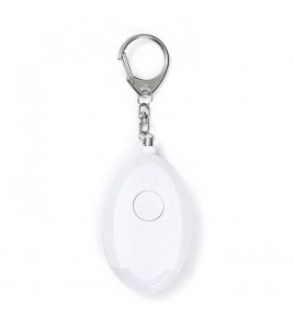 Safe Sound Personal Alarm Keychain 130db Self Defense Alarm Emergency Flashlight - White