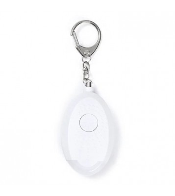 Safe Sound Personal Alarm Keychain 130db Self Defense Alarm Emergency Flashlight - White