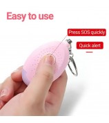 Safe Sound Personal Alarm Keychain 130db Self Defense Alarm Emergency Flashlight - White