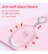 Safe Sound Personal Alarm Keychain 130db Self Defense Alarm Emergency Flashlight - White