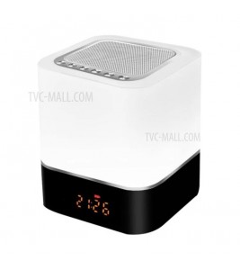 S8 LED Night Light Bluetooth Speaker Alarm Clock Lamp Dimmable Table Lamp