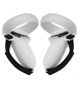 Controller Grip Cover for Oculus Quest 2 Anti-throw Sweat-proof Handle Sleeve - White