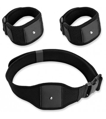 Adjustable Waistband Wristband Belt Set for HTC Vive Tracker - Black