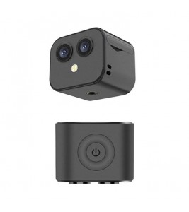 D3 16MP HD 4K Dual Lens Wifi Security Camera Sports Two-way Intercom Surveillance Webcam Action Camera - Black