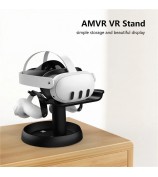 AMVR VR Headset Stand for Pico 4 Oculus Quest 2 / Quest 3 Display Holder Mount Station Gaming Controller Hanger Space Saving