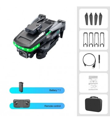 S162 RC Drone Remote Control Quadcopter with Light for Adults and Kids - 0-Camera Lens / 1 - Battery