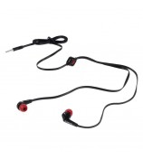 LANGSDOM JD88 3.5mm Flat Cable In-ear Stereo Earphone w /  Mic for iPhone Samsung HTC - Black