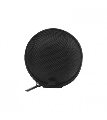 Ball Shape Carrying Bag Case Pouch for Headphones Earphones MP3 - Black