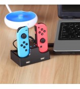 4 in 1 Charging Dock with 2-Port USB Hub for Nintendo Switch Joy-Con