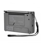 FM/AM/SW Radio Multiband Digital Stereo Radio Receiver with Earphone Output Time Display Alarm Clock Function