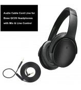 Line-control Audio Cable for BOSE QC25 Headphones with Mic Volume Control Cord Line - Baby Blue