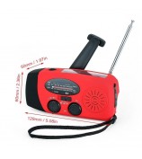 Hand-Cranked Solar Portable AM / FM Radio Flashlight NOAA Weather Forecast Radio with Power Bank Function