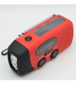 Hand-Cranked Solar Portable AM / FM Radio Flashlight NOAA Weather Forecast Radio with Power Bank Function
